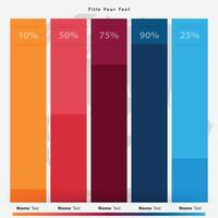 Modern presentation template chart, graph for use in business plan on white background. vector