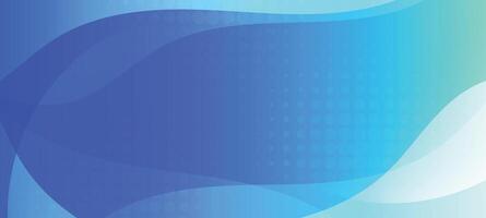 Abstract blue and green background with waves vector