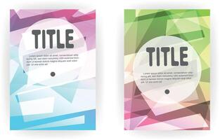 Two banners with geometric shapes and text vector