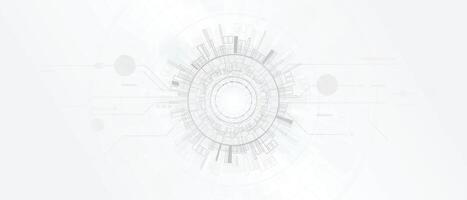 Abstract technology background with circles and lines vector