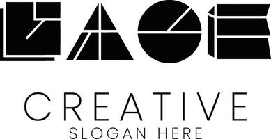 Abstract Geometric Shapes Creative Modern Design art pie icon idea style clean vector