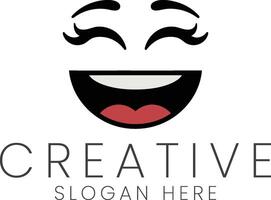 Happy Smiling Face Design Creative Illustration art icon cute smile emoji image joyful vector