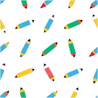 playful Cartoon Pencils Seamless Pattern