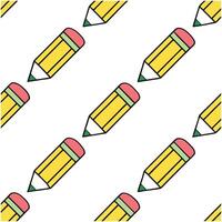 multi color Cartoon Pencils Seamless Pattern vector