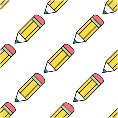 multi color Cartoon Pencils Seamless Pattern