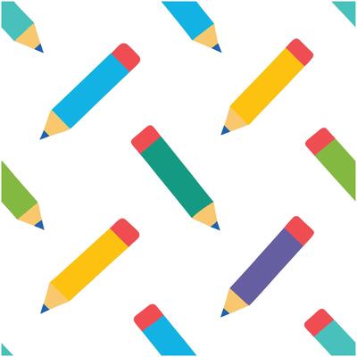 Colorful multi color Pencils Seamless Pattern