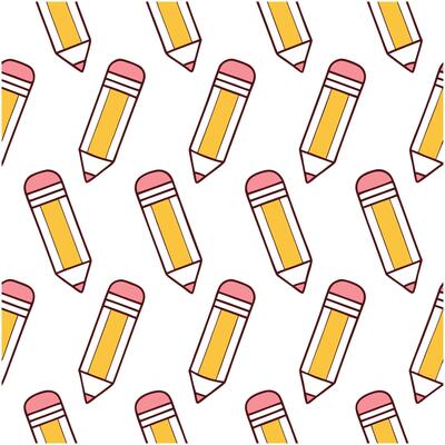 Colorful multi color Cartoon Pencils Pattern