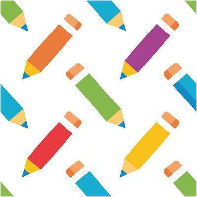 Colorful multi color playful Cartoon Pencils Pattern