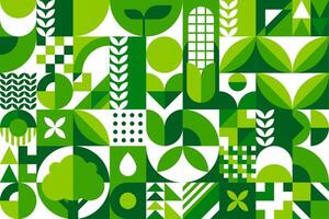 Environment ecology abstract geometric pattern. vector