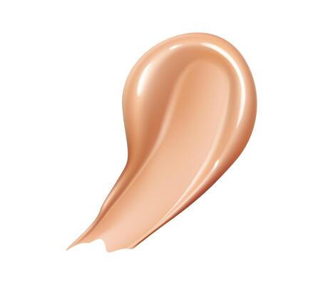 Realistic foundation cream cosmetic 3d swatch