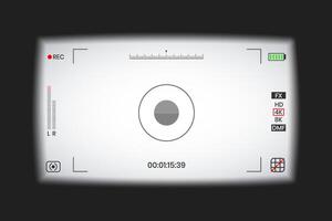 Camera viewfinder or photo rectangle frame recorder flat style design illustration. vector