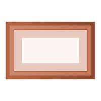 Wooden Photo Frame on White Background. Photo Elements. Blank Photo Frame. vector