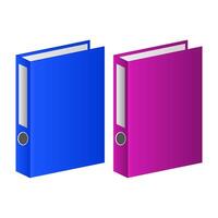 Office Document Binder on White Background. Office Document Binder for Organizing Documents. vector