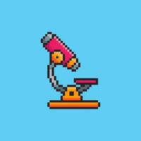 Pixel art Microscope game asset design vector
