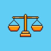 Pixel art a Balance Scale game asset design vector