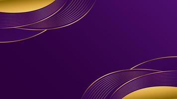 Elegant purple and gold luxury curved background. Abstract modern design for Invitations, awards, sales, events, templates, banners, covers, websites, pages and more vector