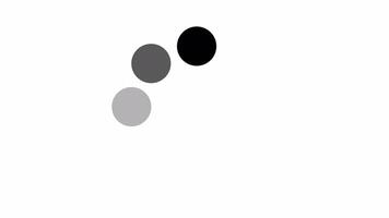 Abstract grayscale circles design, minimal art, four circles in gradient shades video