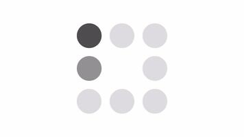 Abstract grayscale circles animation, loading screen, graphic video