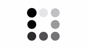 Abstract grayscale circles pattern design. Simple geometric shapes background. Minimalist modern art composition. video
