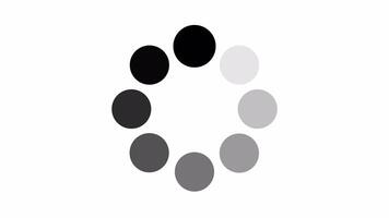 Circular Loading Animation,Grayscale Progress Indicator Design video