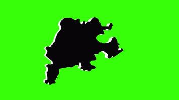 green screen 3d map of St Albans in great britain video