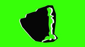 green screen 3d map of Djibo in Burkina Faso video