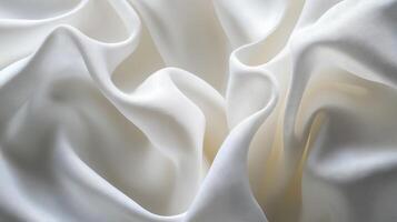 White fabric with a pattern on it. The fabric is folded and has a wavy texture photo