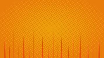 Orange halftone background animation with sharp underline. Loop animation. Suitable for comics, presentations, posters, etc. video