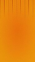 Yellow halftone vertical background animation with top pointed line. Loop animation. Suitable for comics, presentations, posters, etc. video