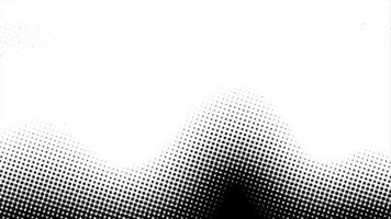 Halftone black and white dot background animation with waveforms. Loop animation. Suitable for wallpaper, presentations, comics, etc. video