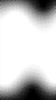 Halftone black and white dot vertical background animation with waveforms. Loop animation. Suitable for wallpaper, presentations, comics, etc. video