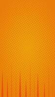 Orange halftone vertical background animation with bottom pointed line. Loop animation. Suitable for comics, presentations, posters, etc. video