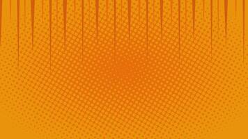 Yellow halftone background animation with spiky lines at the top. Loop animation. Suitable for comics, presentations, posters, etc. video