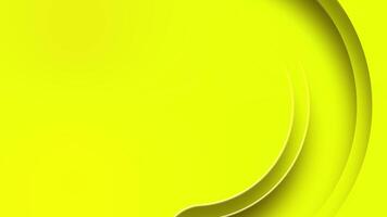 Looping yellow circle animated abstract geometric monochrome background with empty place for logo or product promotion video
