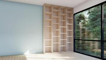 empty interior room shadow wall space background mock up architecture sunlight 3d photo
