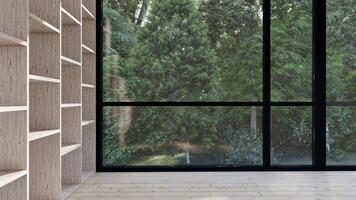 empty interior room shadow wall space background mock up architecture sunlight render. photo