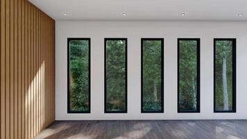 empty interior room shadow wall space background mock up architecture sunlight. empty the 3d home modern window photo