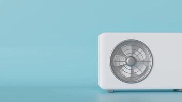 This animation illustrates the workings of an air source heat pump, showcasing its energy efficient features for temperature regulation in homes and buildings. 3D render. video