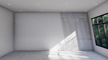 empty interior room a shadow a wall space background mock up architecture sunlight. photo