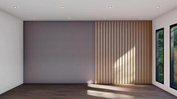 empty interior room blender shadow wall space background mock up architecture sunlight. photo