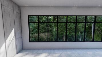 empty interior room shadow wall space background mock up architecture sunlight. empty home modern window light floor design apartment a white house photo