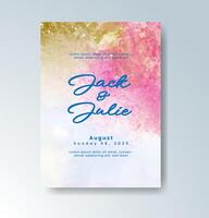 Romantic invitation layout vector