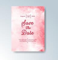 Artistic invitation with abstract watercolor strokes vector