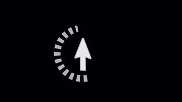 The search button. Animation of the button and cursor, alpha channel. Cartoon video