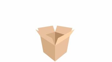 recibo a partir de a Entrega caixa. exportar, desenho animado animação com alfa canal video