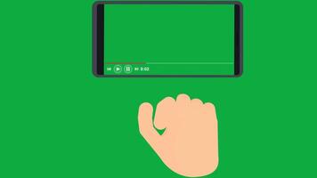 Watching videos on your phone. Playback is a pause when watching a , cartoon animation with an alpha channel