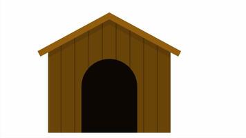 A snarl from the doghouse. Silhouette of teeth with fangs, cartoon animation with alpha channel video