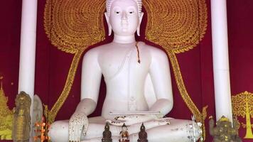 Buddha statue inside the Wat Pha Lat temple in Chiang Mai Thailand. video