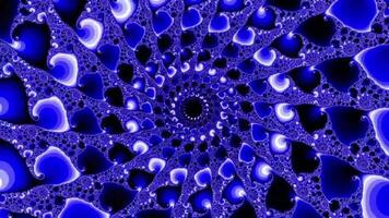 Kaleidoscopic Blue Geometric Pattern with Black Frame Structure video