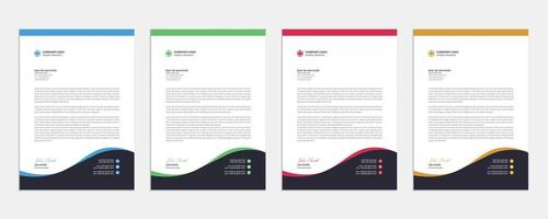 Letterhead template in Abstract style design vector